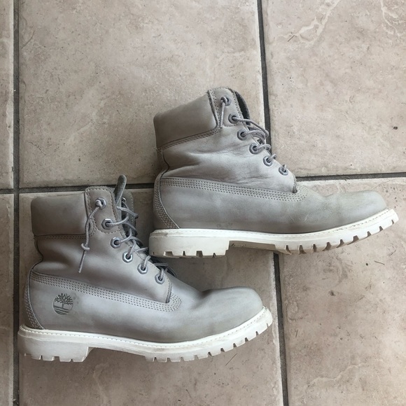 Timberland Gray Lace Up Boots - Picture 6 of 9